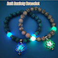 Miniatyrbillede 3 af 5: 2 stk. Angst- og Afstressningsarmbånd, selvlysende Lotus Yoga Helbredende Stenarmbånd, lysende Selvlysende Måne Lotusblomstformet Charm Armbånd