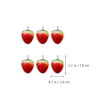 Miniatyrbild 2 av 2: 10 st jordgubbs halsband emalj jordgubbs charm frukt simulering modell jordgubbe diy tillbehör