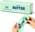 Cremet Smør Squishy ASMR Perlefyldt Realistisk Mad Stressbold Smør Butter-green