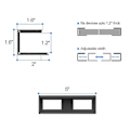 Miniatyrbilde 2 av 2: Under Table Laptop Holder Notebook Storage Bracket Stand Mount Desktop Organizer For Home Office St