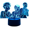 Miniatyrbillede 1 af 5: Anime LED Lampe Shoyo Hinata Kenma Kozume Figur 3D Natlampe til Børn 16 Farveskift Optisk Illusion Belysning med Fjernbetjening Soveværelsesindretning