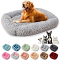 Miniatyrbillede 1 af 5: Varmt Fleece Rundt Kattebur Hus Langt Plysj Vinter Kæledyr Kattesenge Til Mellemstore Store Hunde Katte Blød Sofa Pude Måtter