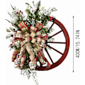 Miniatyrbild 2 av 5: Juldekorationer - Julkrans för ytterdörren, vinterkrans - lantlig vagnshjulskrans