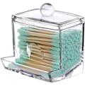 Miniatyrbillede 1 af 5: Ubiuo 7 Oz bomuldspindholder, Qtip bomuldsknopper kugledispenser, badeværelsesbeholdere klar apotekerkrukke til opbevaring 1 stk