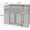 Skyddsöverdrag för grill och stekhäll 180 x 80 x 120 cm, 90 g/m² polyeten, väderbeständig, rektangulär
