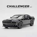 Miniatyrbillede 1 af 5: 1:32 Dodge Challenger Hellcat Redeye Legerings Muskelbil Model Lyd og Lys Børnelegetøj Samlerobjekter Fødselsdagsgave Black