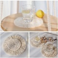 Miniatyrbillede 2 af 4: Håndlavede Macrame-glasunderlag, 2 stk. Boheme-glasunderlag