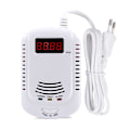 Miniatyrbilde 2 av 4: Gasslekkasjedetektor Analysator Kullmonoksid Sensor LCD Digital Display Naturlig Gass 2 i 1 Alarm Sy