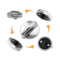 Miniatyrbilde 4 av 5: 5 stk Wb03k10303 Overflatebrenner Kontrollknapp Komfyr Knapper Erstatter Wb03k10208, Ah3486484, Ea3486484 Hy