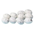 Miniatyrbillede 1 af 5: 10 stk. Falske vagtelæg Flotte detaljer Lille oval form Kontrastfarve Levende havedekoration Mikrolandskab Mini simulerede fugleæg Figurer til haven White