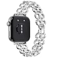 Miniatyrbilde 1 av 5: For Huawei Watch Fit 3 Metall Klokkereim Gourd Form Rhinestone Erstatningsreim Silver