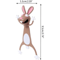 Pikkukuva 2 / 6: Ihastuttavat kirjanmerkit, hauskat 3D-sarjakuvaeläinten kirjanmerkit lukemiseen, opiskelijoiden toimistotarvikkeet, luova lahja, ihanteellinen pojille ja tytöille Rabbit