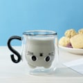 Miniatyrbillede 7 af 7: Katt krus, søde dobbeltvæggede kaffekopper i glas, gaver til kvinder, kone, mor, hende, bedstemor, pige, lærer, veninde, fødselsdagsgave