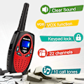 Miniatyrbillede 2 af 5: Rt628 Walkie Talkies til børn, legetøj til 5-13-årige drenge og piger, nøglelås, krystalklar stemme, nem at bruge, lang rækkevidde walkie talkie til camping og vandreture (rød, 2 stk.)