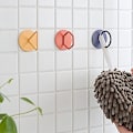 Miniatyrbillede 5 af 5: Selvklæbende kroge i rustfrit stål, klæbende væghængere, frakkekroge til badeværelser, køkken, toilet og skab, rustfri, ingen boring (grå+orange+gul)