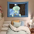 Miniatyrbilde 3 av 3: Tegneserie Gobelin Morsomme Gobeliner Bakgrunn For Hybel Stue Veggdekor 100cmx70cm Squidward