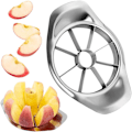 Miniatyrbillede 1 af 7: Æbleskærer i rustfrit stål - Æbleskærer - Frugtdeler - Skarp æbleskærer - Fjerner kerne - Nemt greb - 8 blade