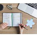 Miniatyrbilde 5 av 7: Pakke med 2-stjerners markeringstusjer med meiselspiss, nyhet i plast, stjerneformet highlighter for skole, kontor, skrivesaker og lekser