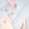 Miniatyrbild 7 av 7: Plastlinjal Set, Genomskinlig Linjal Transparent Rak Linjal Splittersäker Linjal Splittersäker Linjal 6 8 12 Tum (15 20 30cm) Mätlinjal Verktyg Linjal