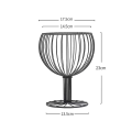 Miniatyrbilde 3 av 5: Lys luksus smidd jern høy-fots fruktplate hjem tallerken display stativ tallerken fruktkurv,c