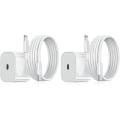 Miniatyrbilde 1 av 3: 2-pakning - Lader til iPhone - Hurtiglader - Adapter + Kabel 20W Hvit one size 2-Pack iPhone