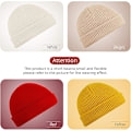 Pikkukuva 2 / 6: 4 kappaletta Trawler-pipo Watch Hat Roll up Edge Skullcap Fisherman Beanie Unisex-Valkoinen, Beige, Punainen, Keltainen