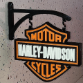 Miniatyrbilde 1 av 4: Harley Davidson veggdekorasjonsskilt, Harley Davidson-logo-skilt, Harley Davidson-veggdekor, ingen lenke