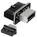 Miniatyrbillede 3 af 5: Usb 3.0 intern header til Usb 3.1/3.2 Type C front Type E adapter konverter A
