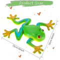 Miniatyrbilde 2 av 4: 3 stk froskeleker realistiske froskefigurer simulering frosk dyremodell myk og spretten spøk vent stressleker froskefestdekorasjoner