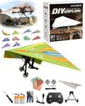 RC Papirflymotor Kit DIY Modellfly Startsett med Gyrostabilisator Doble Propeller Sammenleggbar Elektrisk Fjernkontroll w/ Plane E