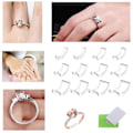 Miniatyrbillede 5 af 5: 12 stk. Usynlige ringformindskere til løse ringe, ringjustering der passer til alle ringe, ringclips til at gøre ringe mindre