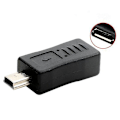 Miniatyrbillede 1 af 5: Sort Micro USB Hun til Mini USB Han Adapter Oplader Konverter Adapter Hfmqv