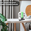 Miniatyrbild 4 av 5: Kontroll laddningsdocka LED-indikator Game Pad laddningsstation bordhållare tillbehör ersättning för Joycon