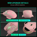 Miniatyrbilde 2 av 5: Gamingmus, 4 farger bakgrunnsbelyst optisk spillmus ergonomisk USB kablet med 7200 DPI og 6 knapper 4 skyting for datamaskin/Win/Mac/Andriod/iOS (rosa)