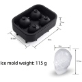 Miniatyrbillede 2 af 5: 4 stk. 3d kranieisform, fleksibel fødevarekvalitet silikonebakker form DIY