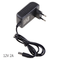 Miniatyrbild 1 av 9: 12V 2A AC-omvandlaradapter för DC 5,5x2,1mm+4,0x1,7mm Strömförsörjning 1M