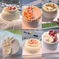 Miniatyrbillede 5 af 5: 3 stk., V-formede tyller i rustfrit stål til perfekt sprøjtede cupcakes og cookies - Santa Anna tylle til frosting og vandbakkelser - Ess