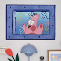 Miniatyrbilde 3 av 3: Tegneserie Gobelin Morsomme Gobeliner Bakgrunn For Veggdekorasjon i Studenthjem Stue Patrick Star 100x70cm