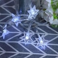 Pikkukuva 1 / 3: Vedenpitävä aurinkokennovaloketju, kristallipallo, valo puutarhaan, juhlakoriste, ulkokäyttöön USB-1.5M 10Leds White Star