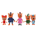 Miniatyrbillede 1 af 4: 5 stk. Tre små killinger Actionfigur Legetøj Russisk Tegnefilm Anime Mini Happy Cats