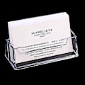 Miniatyrbillede 2 af 5: Transparent skrivebords hylde opbevaring display stativ akryl plastik transparent skrivebord visitkort holder (hvid)