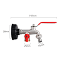 Pikkukuva 1 / 6: IBC-säiliöadapteri IBC-liitin IBC-liitäntä IBC-säiliöadapteri - nickel-plated faucet