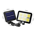 Miniatyrbillede 4 af 5: Split Six Grid Solar Havelampe, 120 LED Ultra Lysstærk IP65 Vandtæt Solcelle Væglampe med Menneskekropsinduktion