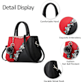 Miniatyrbillede 3 af 5: Dame Top-Handle Taske Skuldertaske Pom Pom Dekoration Dame Tote Taske Messenger Taske Rejse Vandtæt PU Læder (Rød A+ Pom Pom Dekoration)