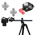 Miniatyrbillede 5 af 7: 2 stk. 1/4\" til 1/4\" han gevind stativskrueadapter, kameraadapter skrue, dobbeltkop studs kamera gevindadapter, til kamera, skulderstativ, lysstativ