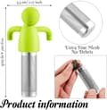 Miniatyrbillede 2 af 5: 2 Stk. Te-infuser til Løs Te, Sødt Fintmasket Te-si Rustfrit Stål Te-filterkugle Te-diffuser til Tekopper Tekander (Grøn, Rose)