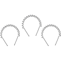 Miniatyrbild 1 av 3: (3-pack) Zigzag Flexibel Sport Hårband Halkskydd Vågigt Svart Metall Hårband Unisex Flickor Herrar Hårband Kvinnor Tillbehör
