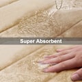 Miniatyrbillede 3 af 4: Memory Foam Bademåtte, 40 x 60 cm, Ekstra Blød Skridsikker Bademåtte, Super Absorberende Bademåtter til Badeværelsesgulv, Beige