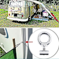 Miniatyrbillede 4 af 5: 2x rustfrie markiseskinne-stoppere til autocamper, campingvogn