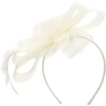Miniatyrbild 1 av 4: Kvinnlig Fascinator Hatt Blomma Bröllop Fascinator Hårband Fjäder Brud Hårprydnad Hårprydnader Hatt Bowler Mini Topphatt Hårklämmor(beige)